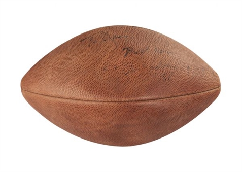 Lawrence Taylor Signed Game Used Super Bowl XXV Football